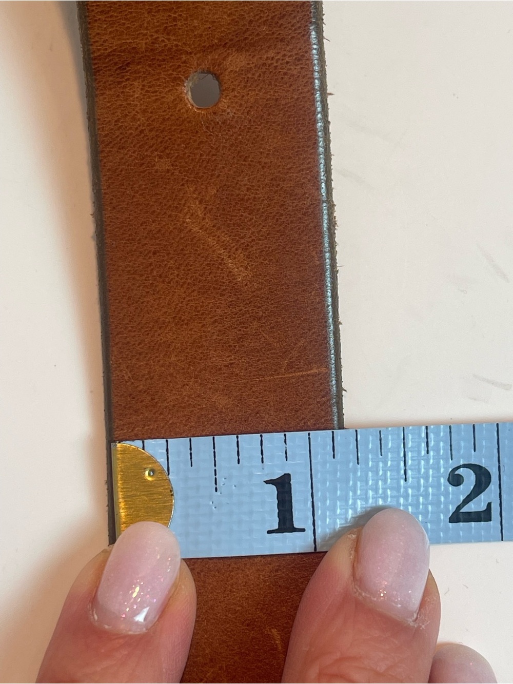 Vintage J.Crew Genuine Italian Leather Belt Brown Minimalist Basic Sz 34 Unisex - Picture 10 of 10
